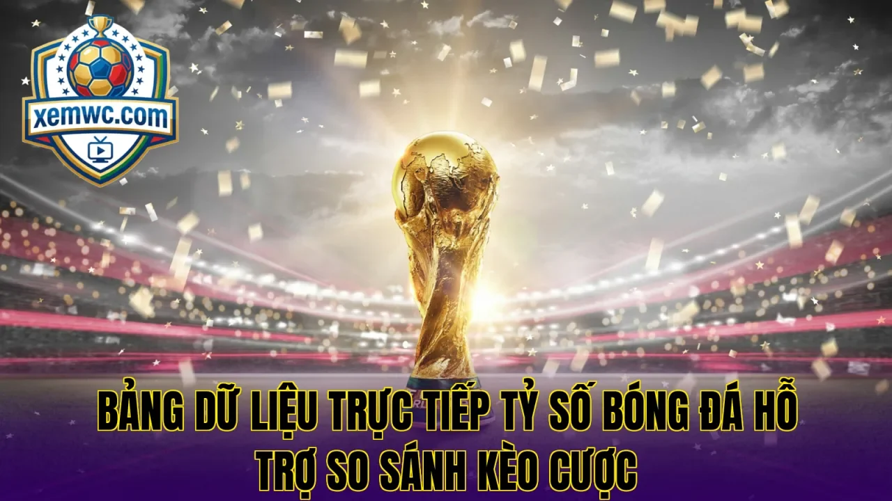Bảng dữ liệu trực tiếp tỷ số bóng đá hỗ trợ so sánh kèo cược