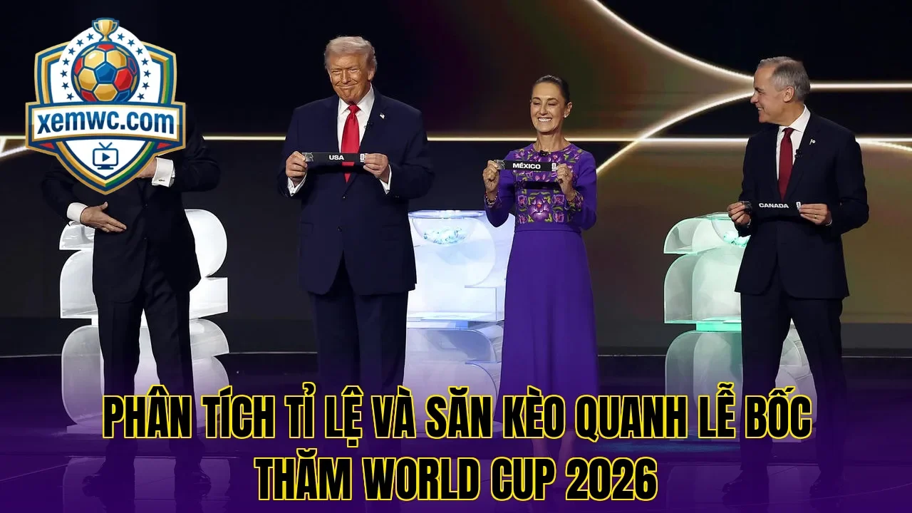 Phân tích tỉ lệ và săn kèo quanh lễ bốc thăm world cup 2026