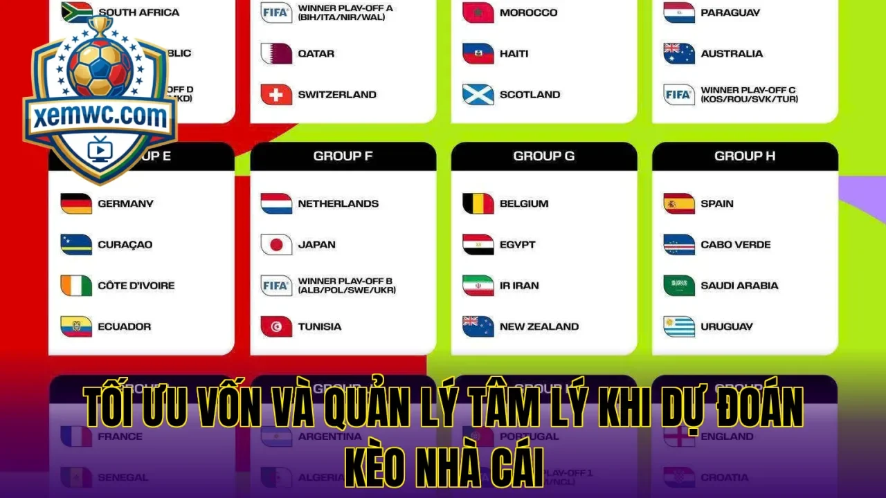 Tối ưu vốn và quản lý tâm lý khi dự đoán kèo nhà cái
